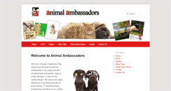 Desktop Screenshot of animalambassadors.co.uk