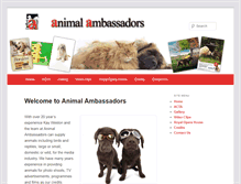 Tablet Screenshot of animalambassadors.co.uk